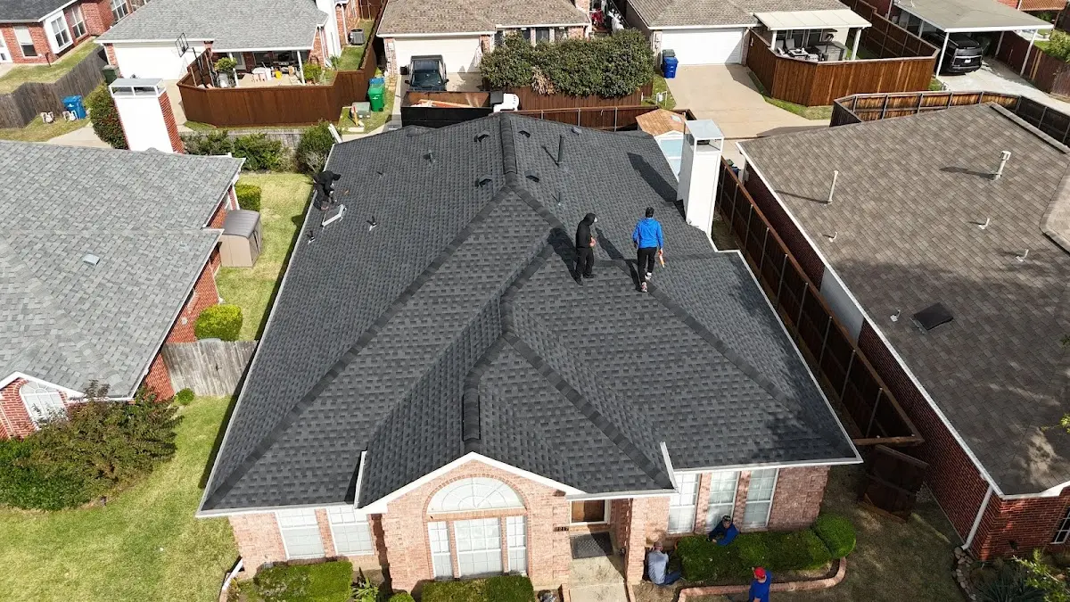 Slate & Tile Roof Repair work in progress on a Spring Grove property